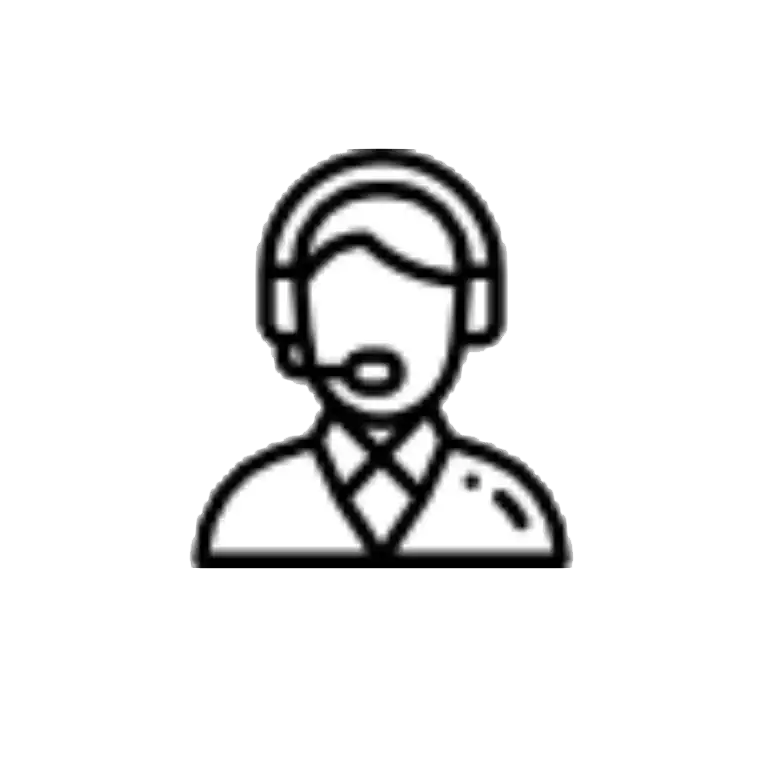Customer service representative icon.